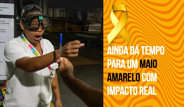 Capa de e-mail da campanha Maio Amarelo da Aquarela