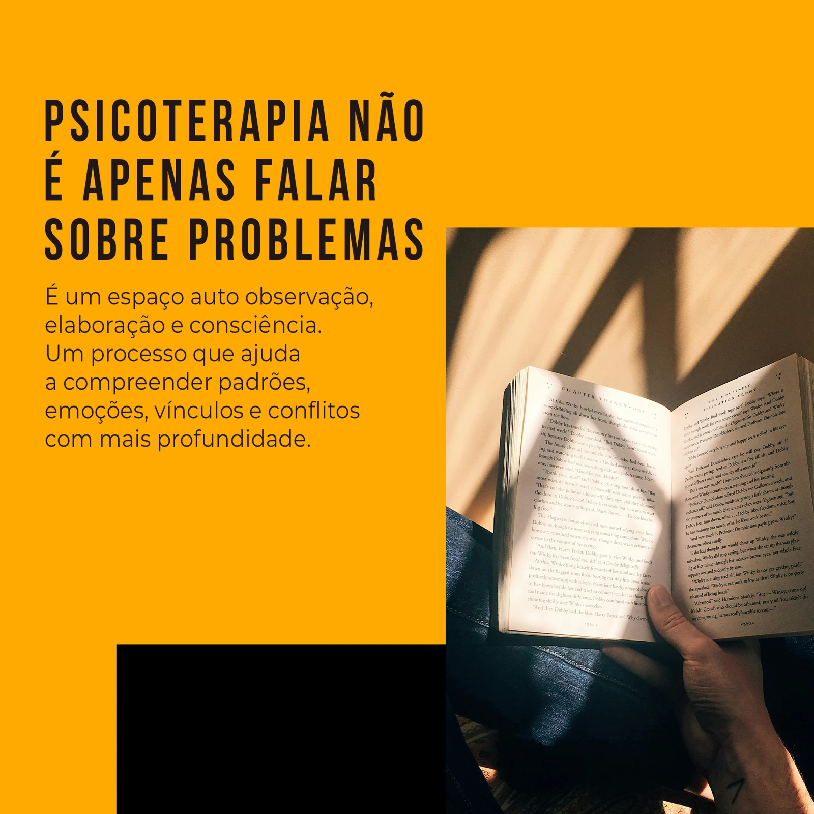 Reflexão sobre o processo de psicoterapia.
