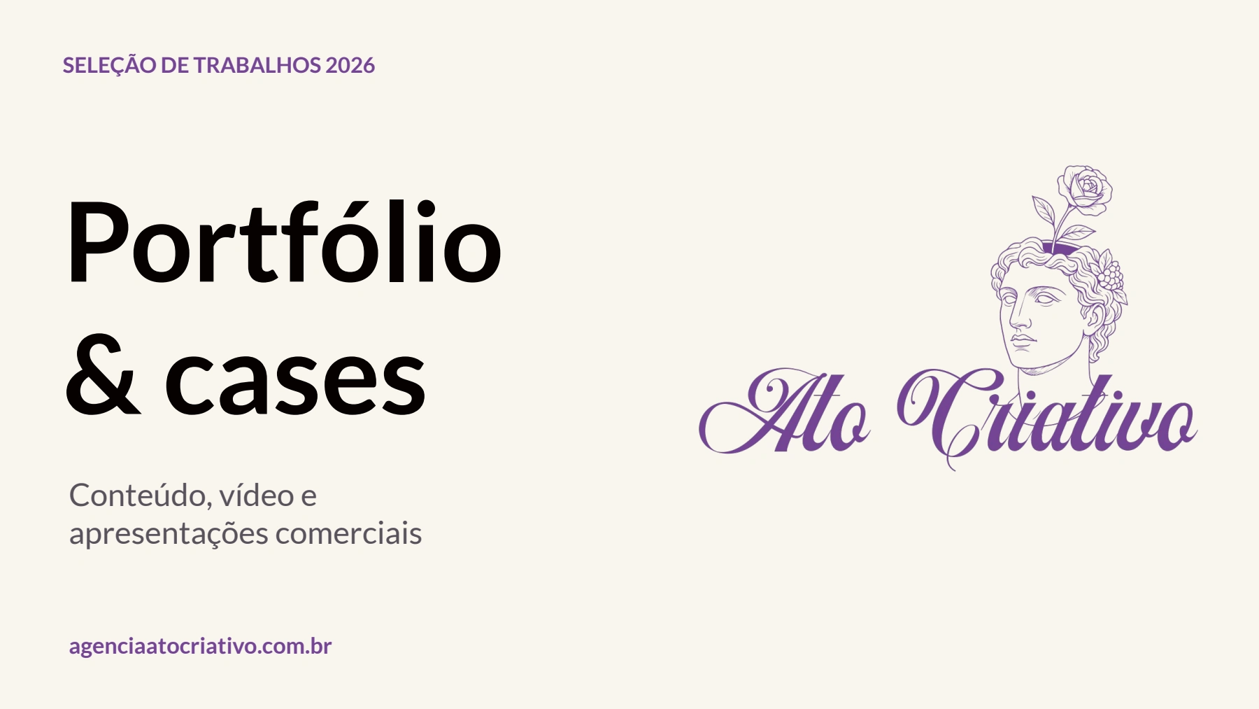 Página 1: capa do portfólio da Ato